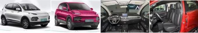 5 sièges Minibus électrique SUV Batteries de voiture 100 km/h ≥ 300 km Traction avant 1