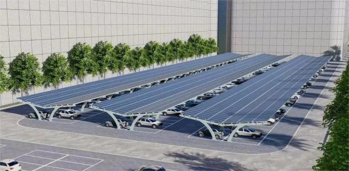 Parking de panneaux solaires pour véhicules électriques avec pile de charge 2 en 1 solution de charge 2
